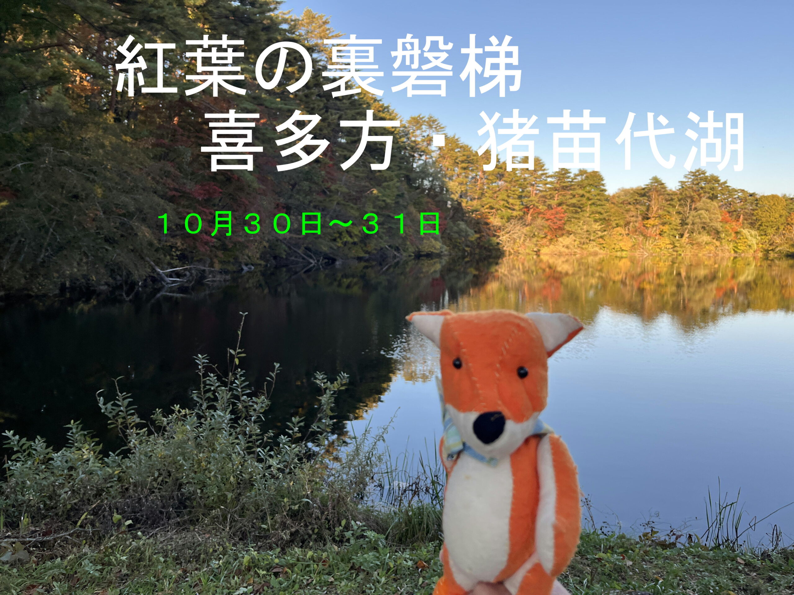 紅葉が美しい裏磐梯の五色沼へ行ってきました。多くの沼があり、水面に紅葉が映る素晴らしい場所です。また、ラーメンでも有名な蔵の街喜多方、猪苗代湖周辺にも行きました。